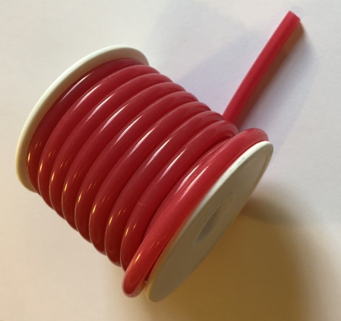 Medium Silicone Fuel/ Water Line 16 Foot Roll- Red
