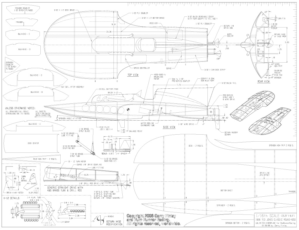 (image for) Classic Round Nose 1/16 Scale Plans