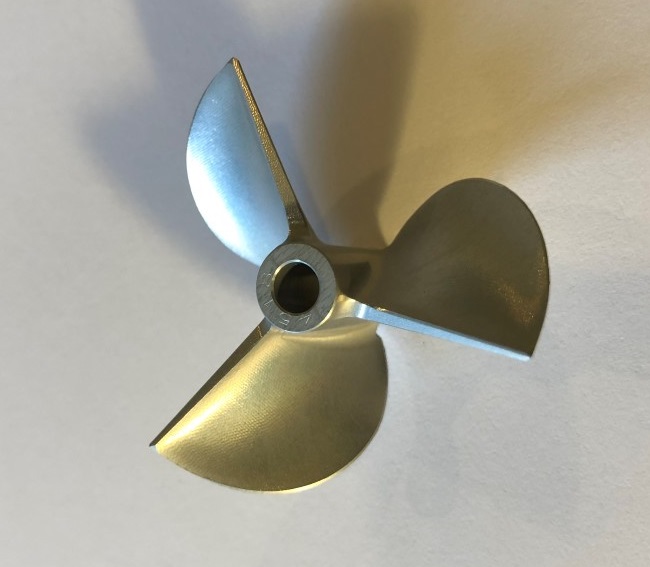 Copper propeller prop 48mm dia for 3/16" shaft RC Boat